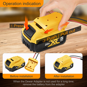 Điện bánh xe Adapter cho Dewalt 20V 2 Pin Pin sạc kết nối pin Lithium kết nối pin nối cắm - Product Image 4