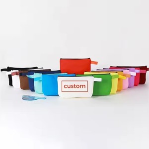 Borse da viaggio per il trucco <span class=keywords><strong>o</strong></span> il Kit per il trucco di tela per ragazze borse cosmetiche in cotone bianco di colore puro - Product Image 4