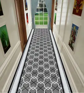 מול כניסת שטיח שטיח Microfibres ארוך רץ שטיח מסחרי רצפת מחצלת כניסה