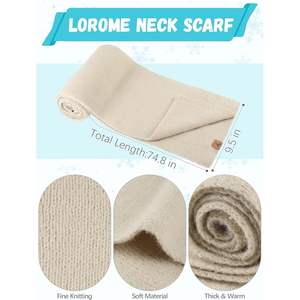 Ensemble d'accessoires d'hiver pour femmes, bonnet en tricot polaire chaud imprimé, écharpe longue, cache-cou, gants tactiles - Product Image 2