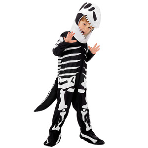 Robe squelette Jiedi pour enfants, costume d'Halloween, imprimé gothique, taille 6 ans, tenue de fête - Product Image 4