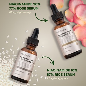 Suero Facial Iluminador Coreano Rose 77% con Niacinamida, Control del Acné, Extracto Natural de Rosa, Cuidado Vegano de la Piel erigeron - Product Image 5