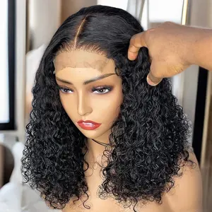 Pre-Plucked Straight Curly Short Glueless Full Frontal Lace Wig 5x5 and 6x5 Lace Closure Bob Wigs Made from Raw Indian Remy Hair