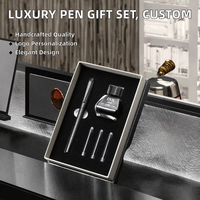 Set Hadiah Pulpen Logam Mewah Berukir untuk Bisnis dengan Kotak Hadiah untuk Pemberian Hadiah Perusahaan