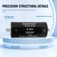 Ultracondensateur haute puissance 3V 3000F 3,75Wh à faible ESR, Supercondensateur avec bornes filetées pour éolienne et AGV