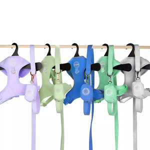 2023ベルベットコーデュロイ犬用ハーネスセットメーカーデザイナー犬用ハーネスとリーシュセット卸売高級カスタムロゴ犬用ハーネス - Product Image 2