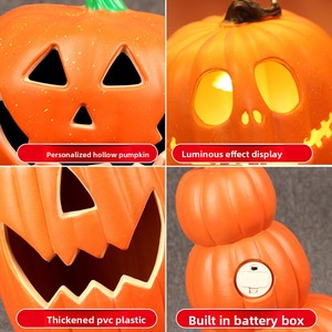 Nuova Lampada a Zucca in Plastica per <span class=keywords><strong>Halloween</strong></span>, Grande Decorazione Illuminata per <span class=keywords><strong>Esterni</strong></span> per Cortili di Centri Commerciali - Product Image 4