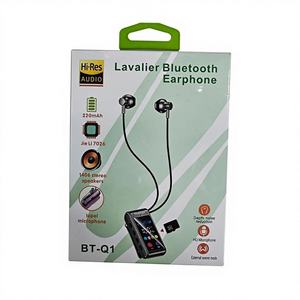 Écouteurs Bluetooth sportifs BT-Q1 à tour de cou : autonomie longue durée et prise en charge de l'insertion de carte, affichage numérique LED - Product Image 1