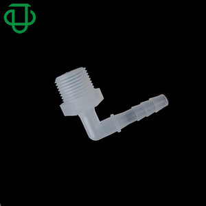 Raccord coudé fileté JU Collection 3/8 NPT en plastique PP, connecteur mâle pour tuyau en caoutchouc 16 mm, raccord de tuyauterie de fluide - Product Image 1