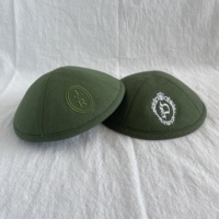 Kipá de Algodón y Lino Premium Transpirable, Yarmulke Judío Bordado Personalizado, Gorra con Forro Estampado para Bodas y Bar Mitzvah, Cuatro Estaciones