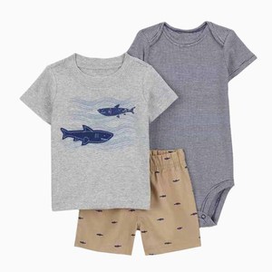 Set di <span class=keywords><strong>3</strong></span> Pezzi per Neonato con Maniche Corte, Completo per <span class=keywords><strong>Bambino</strong></span>, Vendita all'Ingrosso di Abbigliamento per Bambini - Product Image 2
