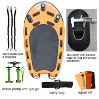 Planche de secours gonflable, avec panneau de secours