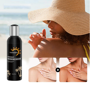 Crema Abbronzante Intensiva Naturale Vegana Biologica con Peptidi, Idratante, per Abbronzatura Scura, Tonalità Media, con Olio di Cocco - Product Image 5