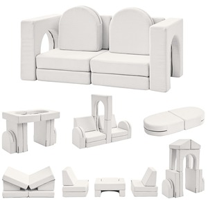 Canapé pour enfants 10 pièces, canapé modulaire pour enfants pour salle de jeux, chambre à coucher, canapé multifonctionnel 10 en 1 pour enfants pour jouer - Product Image 4