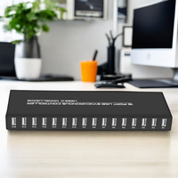 Commutateur KVM USB Justlink 16 ports synchronisé pour souris, clavier, imprimante, 1 entrée 16 sorties, commutateur USB 2.0