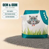 Litière pour chat en bentonite, écologique, sans poussière, forte absorption, contrôle des odeurs, hautement adsorbante, sphérique, parfum personnalisé, 1 kg