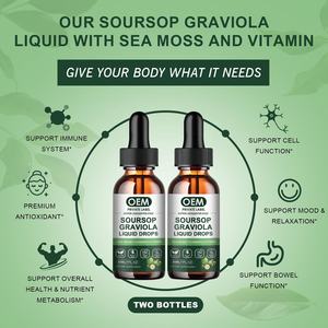 Gotas Líquidas de Guanábana Personalizadas, Extracto Líquido de Hoja de Guanábana para Reforzar el Sistema Inmunológico, Relajante, Amargo de Guanábana Líquido - Product Image 2