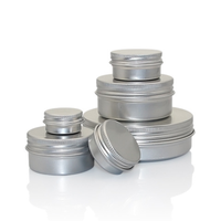 2 oz 60ml 60g Boîte ronde en aluminium pour bougie Crème pour le visage Pommade Huile à barbe Stockage Conteneur en aluminium Boîte en aluminium
