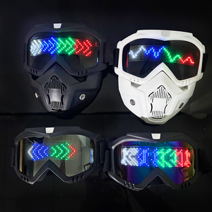 يتحكم الهاتف المحمول قناع بلوتوث بارد روبوت قناع متوهجة يمكن ديي النص قناع مضيئة لfuturist الروبوت الدعائم تأثيري - Product Image 3