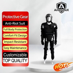 Combinaison de protection noire personnalisable en gros, ignifuge 800 ° Vêtements de protection d'extérieur fins, anti-coupure, anti-perforation et résistants aux chocs - Product Image 1
