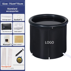 Piscine <span class=keywords><strong>gonflable</strong></span> noire portable en gros excellente thérapie sportive plongée froide avec couvercle isolant supérieur <span class=keywords><strong>accessoire</strong></span> en gros - Product Image 2