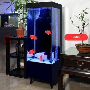40L Glazen Rechthoekig Verticaal Goudvis <span class=keywords><strong>Aquarium</strong></span> Modern Visbak met Automatisch Filtersysteem Verlichting 220V Woonkamer - Product Image 3