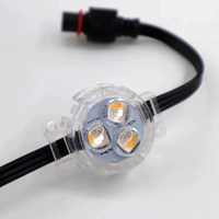 Luces LED RGBW para Aleros, de Aluminio, IP68, UCS2904, Direccionables, DC24V, WiFi, Bluetooth, Sincronización con Música, Decoración Permanente para Exteriores