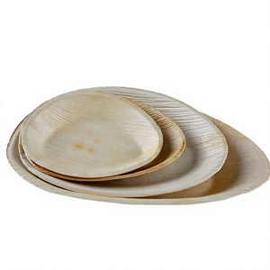 Egg shape Palm Leaf <b>Disposable</b> <b>Plate</b> Modern Takeaway Dish Biodegradable Natural Material - Product Image 6