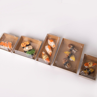 Boîtes à emporter pour restaurants de sushis, vente en gros, contenants en papier kraft personnalisés avec logo de marque