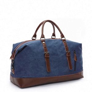 Free Sample Wholesale High Quality large capacity Durable 16 OZS Canvas Flight travel luggage <b>bag</b> Weekender overnight Duffel - Product Image 3