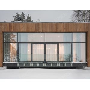Fenêtres panoramiques fixes ultra-larges pour bâtiments commerciaux, double vitrage, résistantes aux ouragans, murs-rideaux en aluminium et verre - Product Image 6