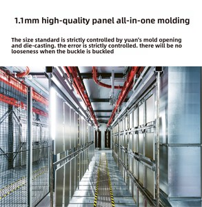 Armadio Modulare Moderno in Acciaio Inossidabile - Grande Capacità, Arredamento <span class=keywords><strong>per</strong></span> Casa, 2 Ripiani, <span class=keywords><strong>Ante</strong></span> a Pannello Piatto <span class=keywords><strong>per</strong></span> <span class=keywords><strong>Soggiorno</strong></span> e Villa - Product Image 2