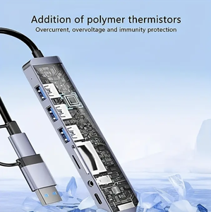 Hub <span class=keywords><strong>USB</strong></span> <span class=keywords><strong>C</strong></span> 8 en 2 pour MacBook <span class=keywords><strong>Pro</strong></span>/<span class=keywords><strong>iPad</strong></span> <span class=keywords><strong>Pro</strong></span>/ Aluminium 4 ports (<span class=keywords><strong>USB</strong></span> 3.0) Lecteur de carte SD/TF Audio 3,5 mm pour 2.0 en stock - Product Image 6