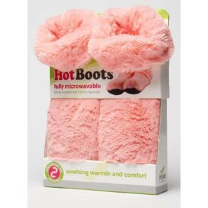 Chaussons en peluche chauffants au micro-ondes, semelle antidérapante, couleur rose, en polaire, pour usage domestique - Product Image 3