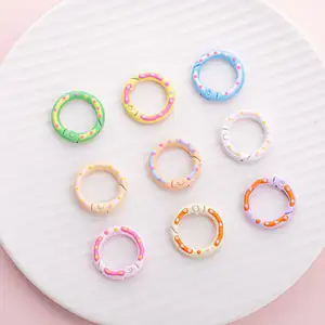 2023 New Jewelry Making DIY Accessories Findings Metal Connecters Hand-decorated Style Cute Round Clasps Alloy Lobster