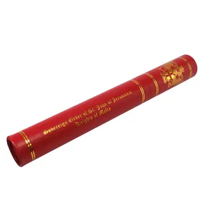 Wholesale Decorated Grain leatherette Graduation Certificate Tube holder For students