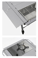 Table pliante de camping portable facile à installer 5 unités Table de camping en aluminium pour barbecue IGT avec pieds réglables