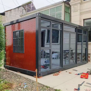 บ้านสำนักงานสำเร็จรูปแบบตู้คอนเทนเนอร์ขนาด 20 ฟุต ราคาประหยัด บ้านสำเร็จรูปขนาดเล็กแบบถอดประกอบได้ บ้านตู้คอนเทนเนอร์ขนาด 40 ฟุต - Product Image 1