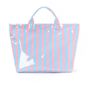 Sac de plage durable, toile rayée colorée d'été, sac de shopping pour femme, idéal pour les voyages - Product Image 4