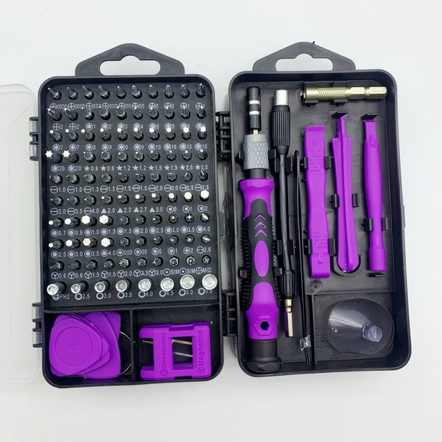 Factory Wholesale Multifunctional Repair Tool Set New 115 1 Screwdriver Bits Watch Phone Repair Screwdriver Kit OEM Customizable