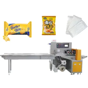 Máquina automática de embalaje de almohada de jabón Manual para bolsas, máquina de embalaje de galletas, máquina de embalaje Horizontal de dulces