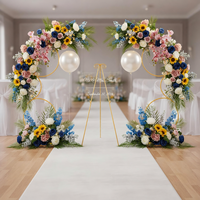 Support de toile de fond en forme d'arche de ballons floraux, support de toile de fond rond pour centre de table de mariage, décoration de fond pour cérémonie de baby shower