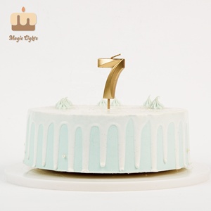 Caja de Cera de Parafina con Diseño 3D Elegante, Dorada y Plateada Brillante, con Números del 0 al 9, para Decoración de Pasteles de Cumpleaños, Graduación y Pascua - Product Image 2