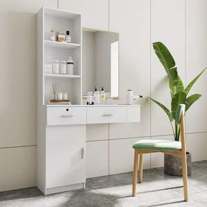 Meuble de rangement moderne blanc multifonctionnel pour <span class=keywords><strong>salon</strong></span> de beauté, hôtel et centre commercial - Coiffeuse en bois pour coiffeur et barbier - Product Image 4