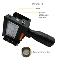 Imprimante à jet d'encre électrique portable compacte et intelligente pour les boîtes en plastique, les sacs, avec impression de codes-barres et de codes QR, multilingue, facile à utiliser