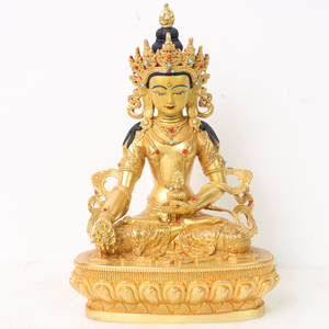 Escultura de Ksitigarbha Bodhisattva en Latón, Hecha a Mano con Técnica de Fundición, Forma Personalizable para Altar Budista en Casa o Negocio - Product Image 1