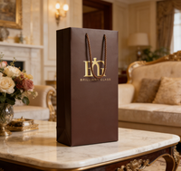 Vente en gros d'usine : Coffret de présentation en cuir pour 2 bouteilles, emballage cadeau pour vin et boîtes d'expédition de vin personnalisées
