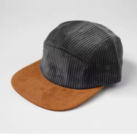 Gorra de Béisbol Vintage de Diseño Hip Hop, Visera Plana Ancha, de Pana y Gamuza, para Hombre y Mujer, Estilo Urbano, 100% Poliéster, Nueva Llegada 2025