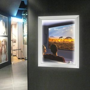 LED <b>Advertising</b> Lightbox Sign Holder Aluminium Movie Poster Frame Wall Mounted LED <b>Light</b> <b>Box</b> Display for Business Tradeshow - Product Image 3