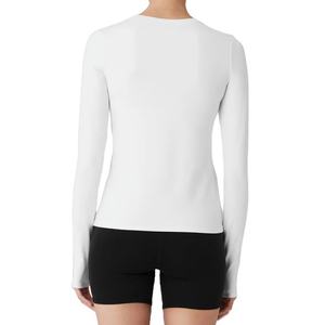 เสื้อยืดโยคะแขนยาวแบบคลาสสิก ผลิตตามสั่ง ออกแบบเองได้ ขายส่ง ยืดหยุ่น ใส่สบาย เป็นมิตรกับสิ่งแวดล้อม - Product Image 6